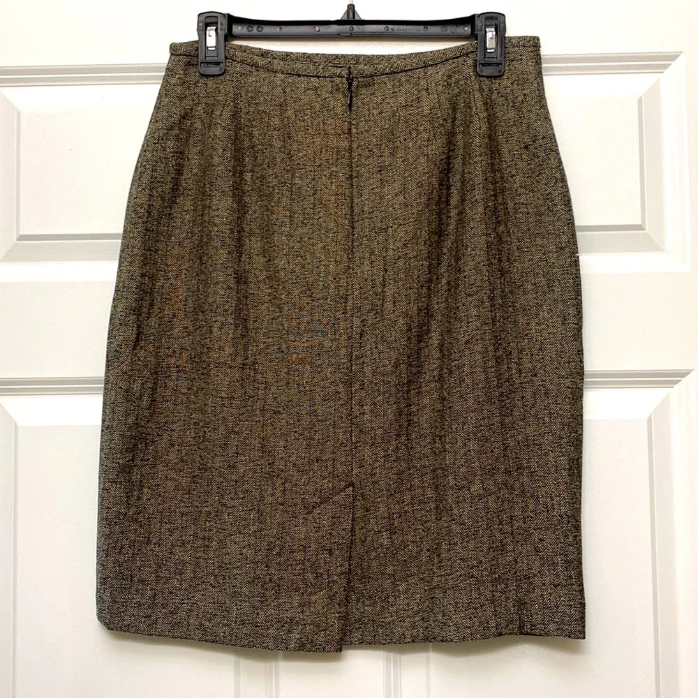 Signature by Larry Levine Herringbone Skirt Vintage 8P